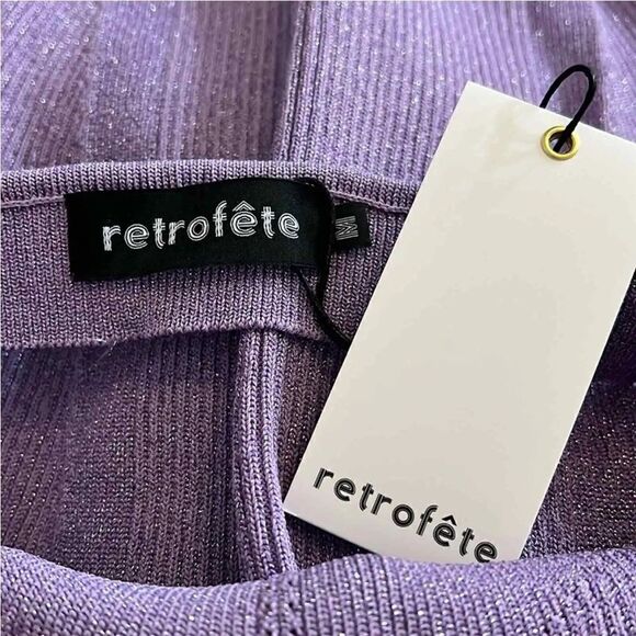 Retrofete AMSTER Rib Knit Glitter Dress Medium NWT $798 - Picture 6 of 10